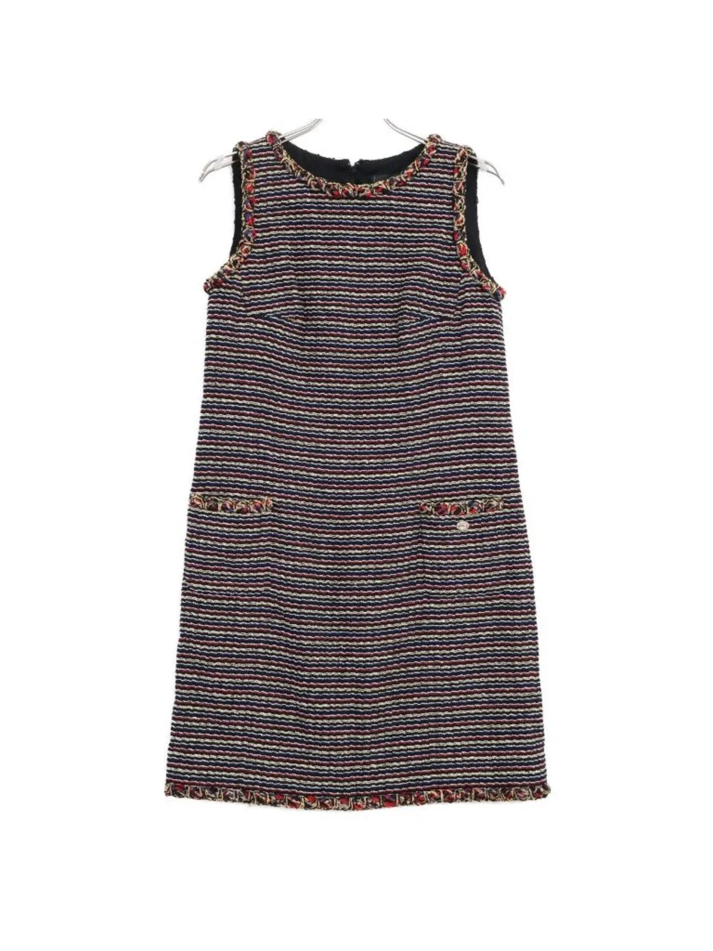 Chanel Tweed Sleeveless 42 Dress